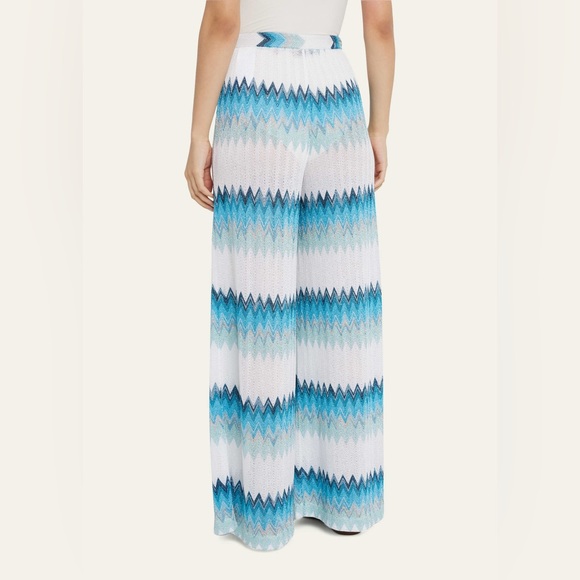 NWT Missoni Zig-Zag Sheer Wide-Leg Trousers SIZE 44 - Picture 3 of 8